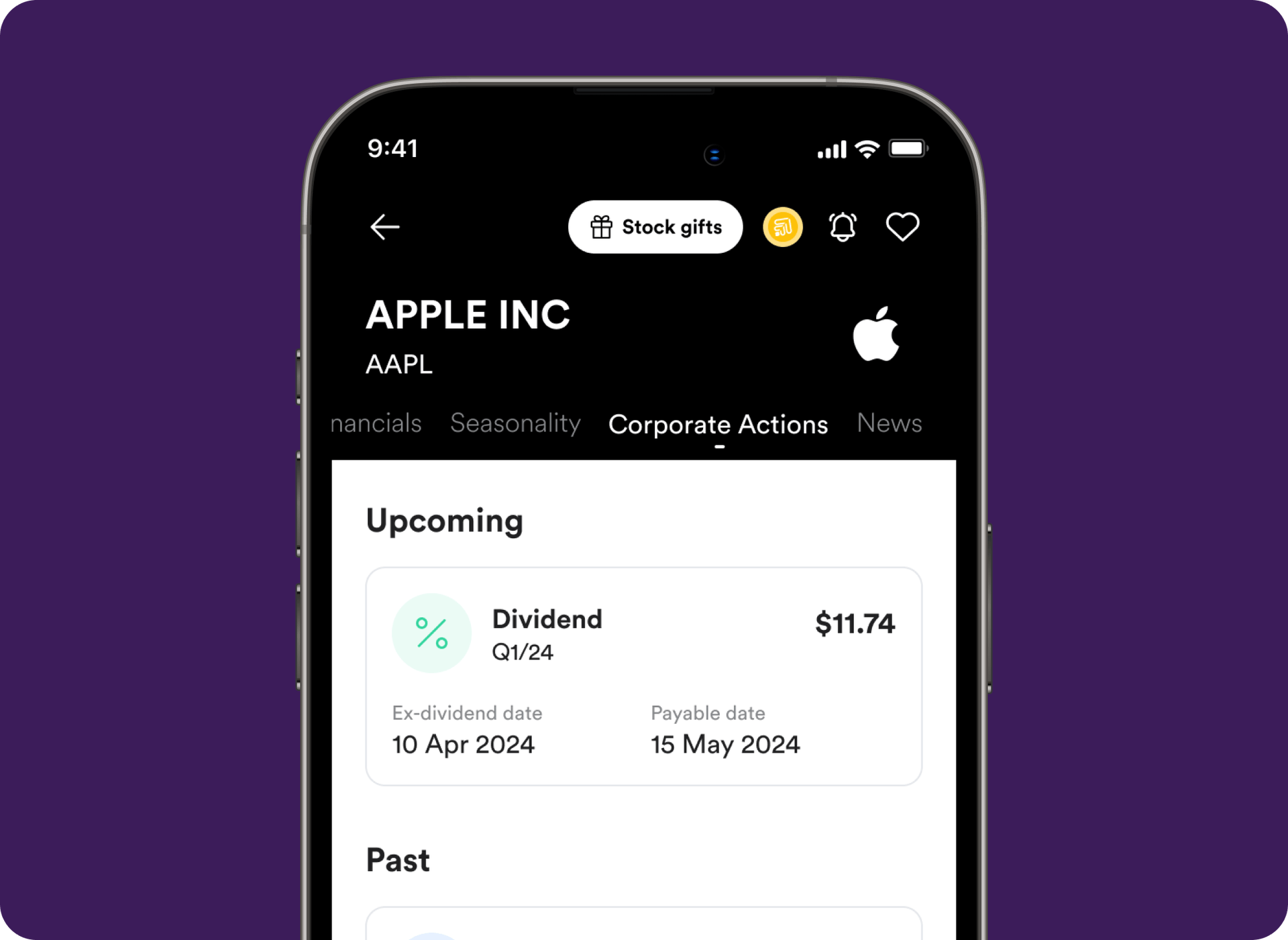 Corporate Action Tab: Stay Organized, Stay Ahead. 📅📋