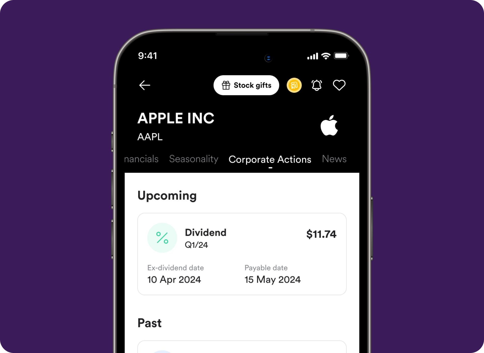 Corporate Action Tab: Stay Organized, Stay Ahead. 📅📋