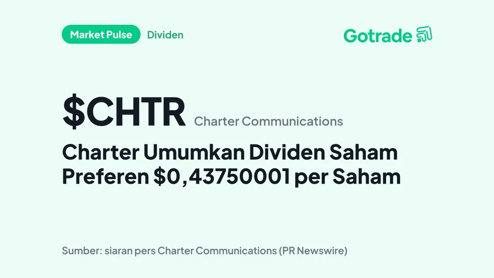 Charter Umumkan Dividen Saham Preferen $0,43750001 per Saham