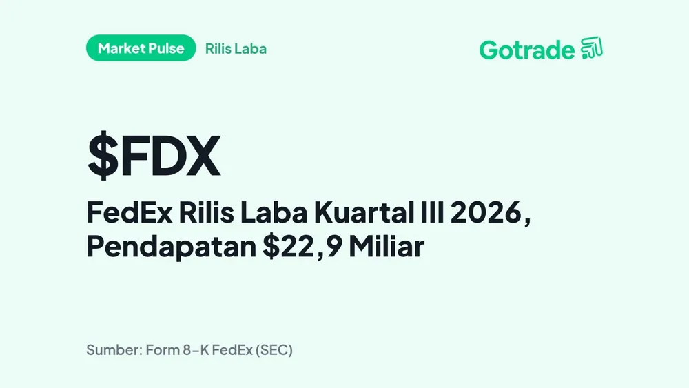 FedEx Rilis Laba Kuartal III 2026, Pendapatan $22,9 Miliar