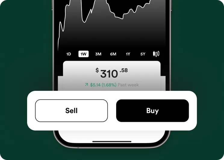 Layar trading saham di aplikasi Gotrade dengan tombol Sell dan Buy
